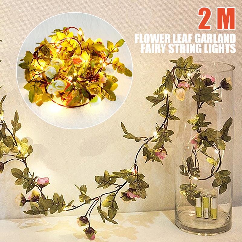 

PDTO новые светодиодные искусственные розы, сказочные гирлянды, домашняя вечеринка, свадебный декор, лампа