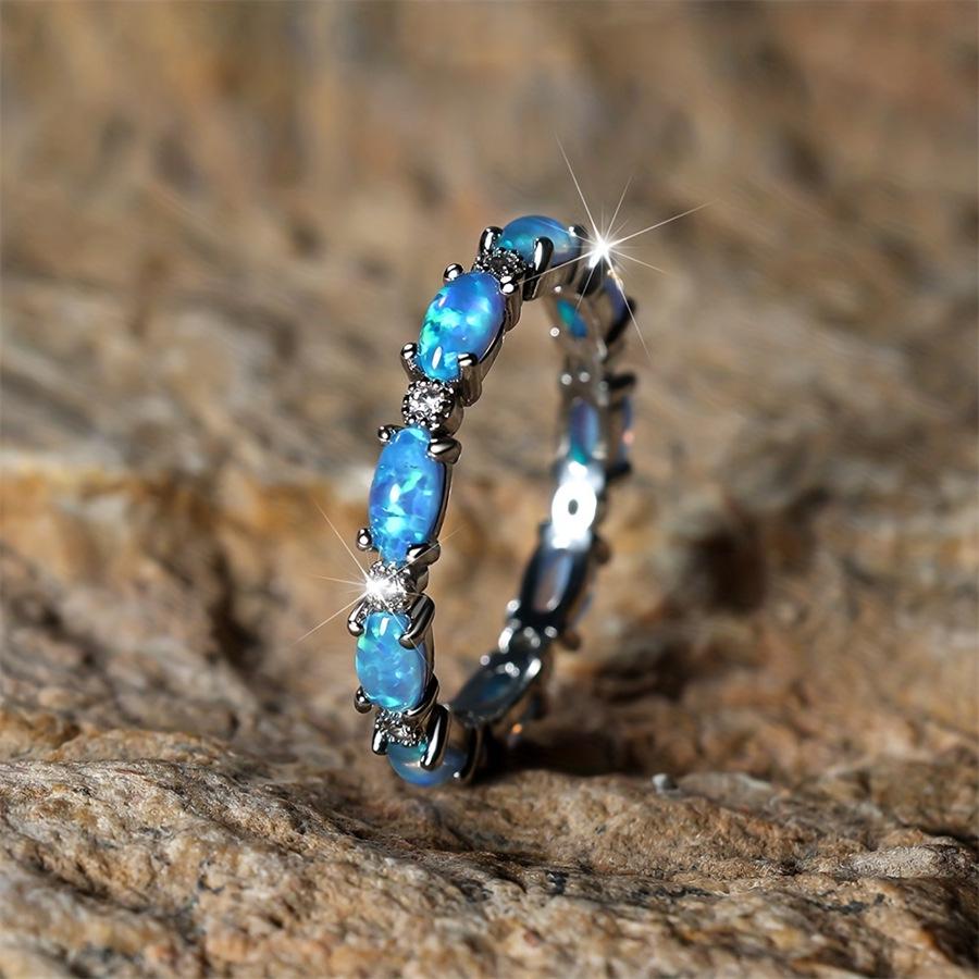 European & American Full Circle Opal Women's Ring, Bestseller