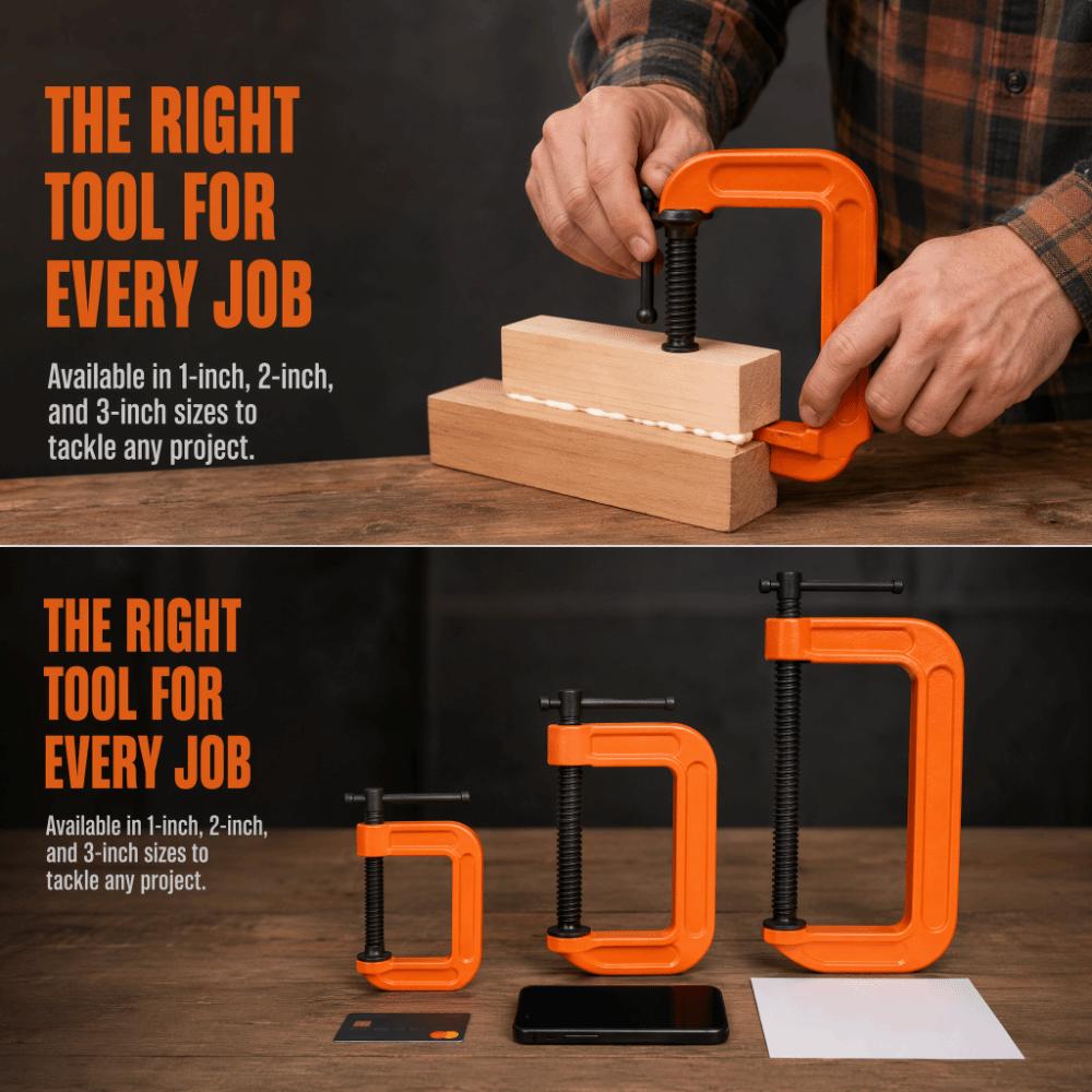 Cast iron G Type Clamp Thicken Design Heavy Duty Clamp Premium Hand Screw Clamp  For Wood Work