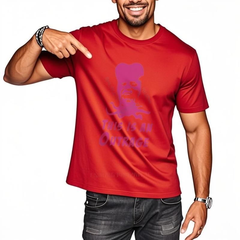 Male Shubuhzi Tshirt Loose Tops It's An Outrage Mighty Boosh Inspired T-Shirt  Cotton TONY HARRISON Unisex Casual tee-shirt