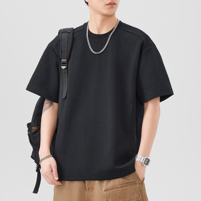 Short-sleeved T-shirt for Men's Summer New Loose T-shirt for Five-quarter Sleeves