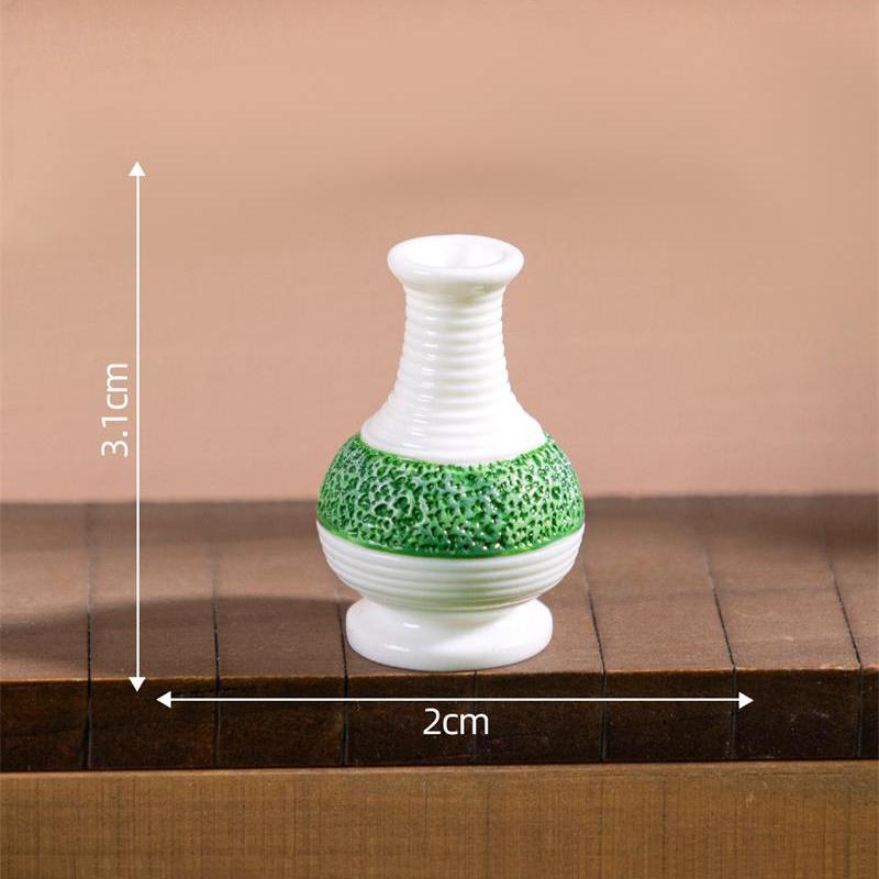 5PCS Cute Dollhouse Miniature Toy Colorful Patterned Vase Model Home DIY Decor Kids Play Toy Micro Landscape Ornaments Gifts