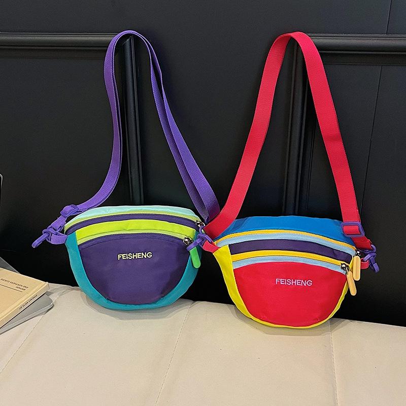 Women's Color Block Crossbody Bag: Lightweight, Summer Sports Style