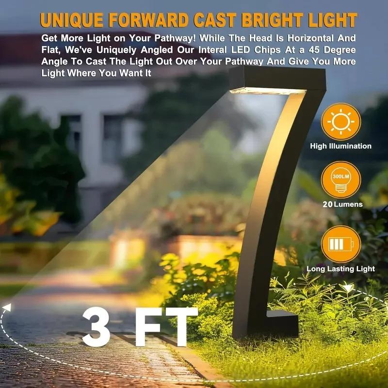 1/4/6 Stück Solar LED Licht Gartenleuchten Außenbeleuchtung IP65 Wasserdicht Rasenweg Scheinwerfer für Hof Einfahrt Gehweg Terrasse Dekoration