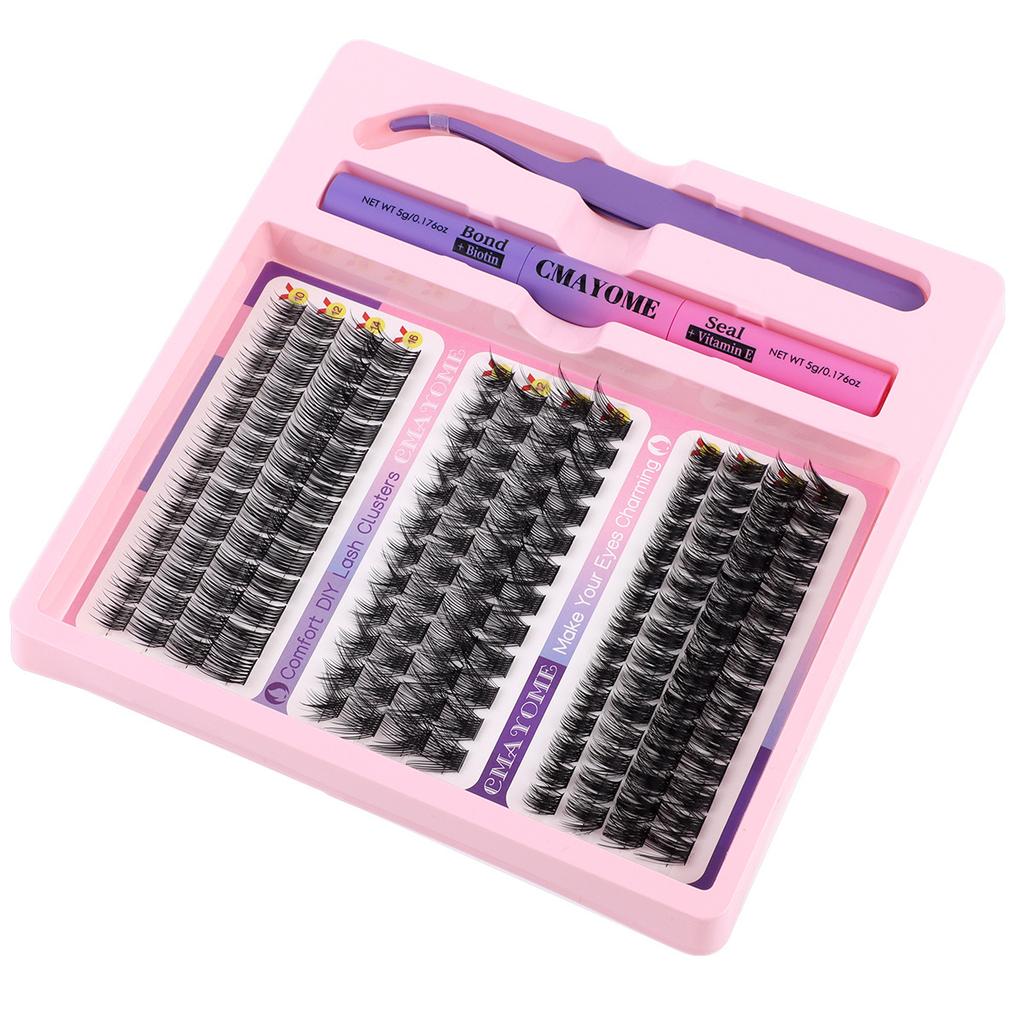 Diy Single Tuft False Eyelashes Natural Dense Mixed Segmented 10-16M Eyelashes
