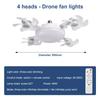Intelligent Ceiling Light Electric Fan Light Kitchen High Wind Power Silent Easy To Clean Screw Fan Light Restaurant Fan Eye