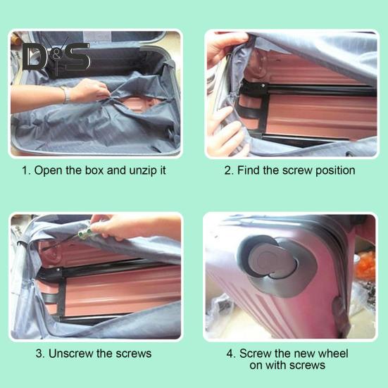 1 Paar Universal-Ersatzräder, geräuscharm, zweireihig, groß, Trolley-Gepäckrad, Reparatur, Reisekoffer, Teile, Zubehör, Rad