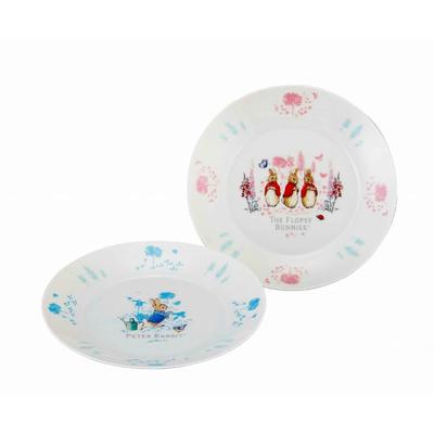 Yamaka Shoten Peter Rabbit Plates, Pair, Approx. 19cm, Microwave Safe, Made In Japan, PR560-153