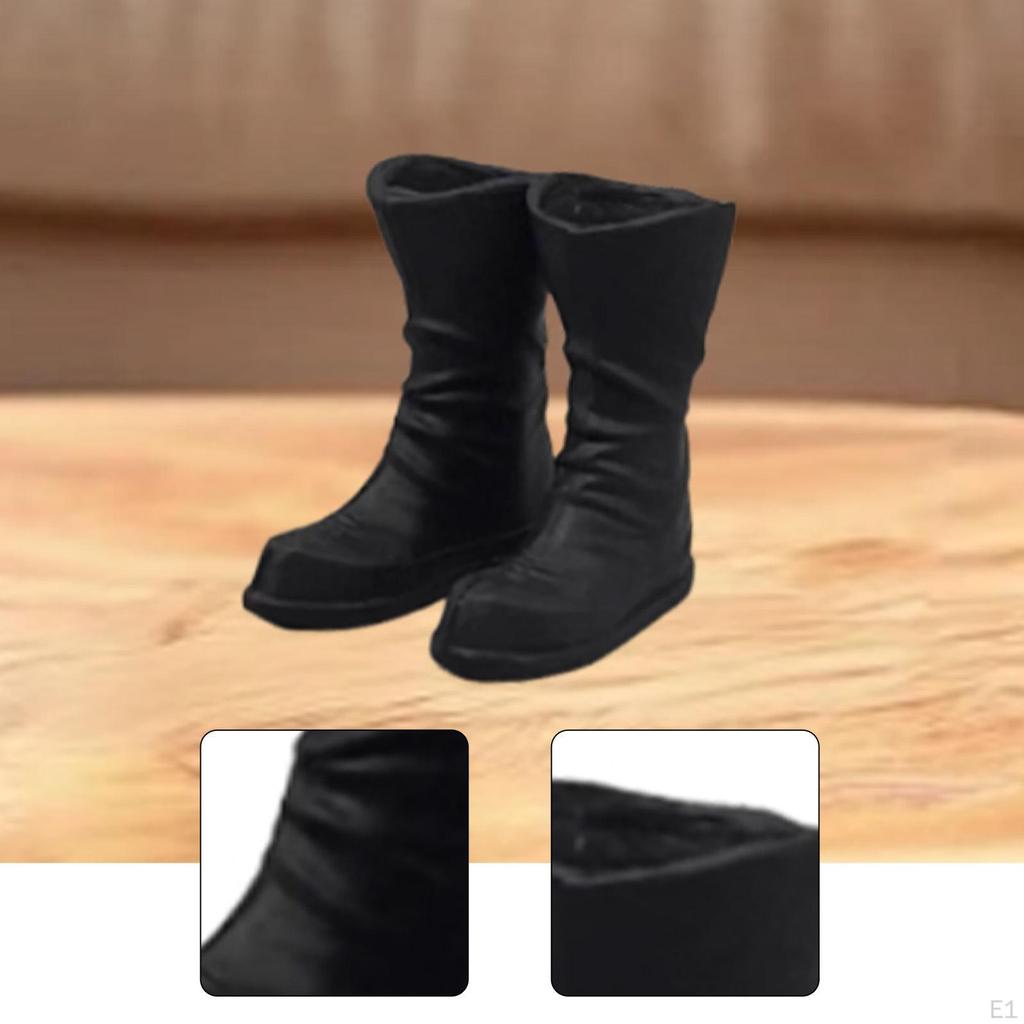 1:12 Scale Boots Male for Men Figures Trendy Doll Toy Gift Accessories Dressing up Mini Footwear
