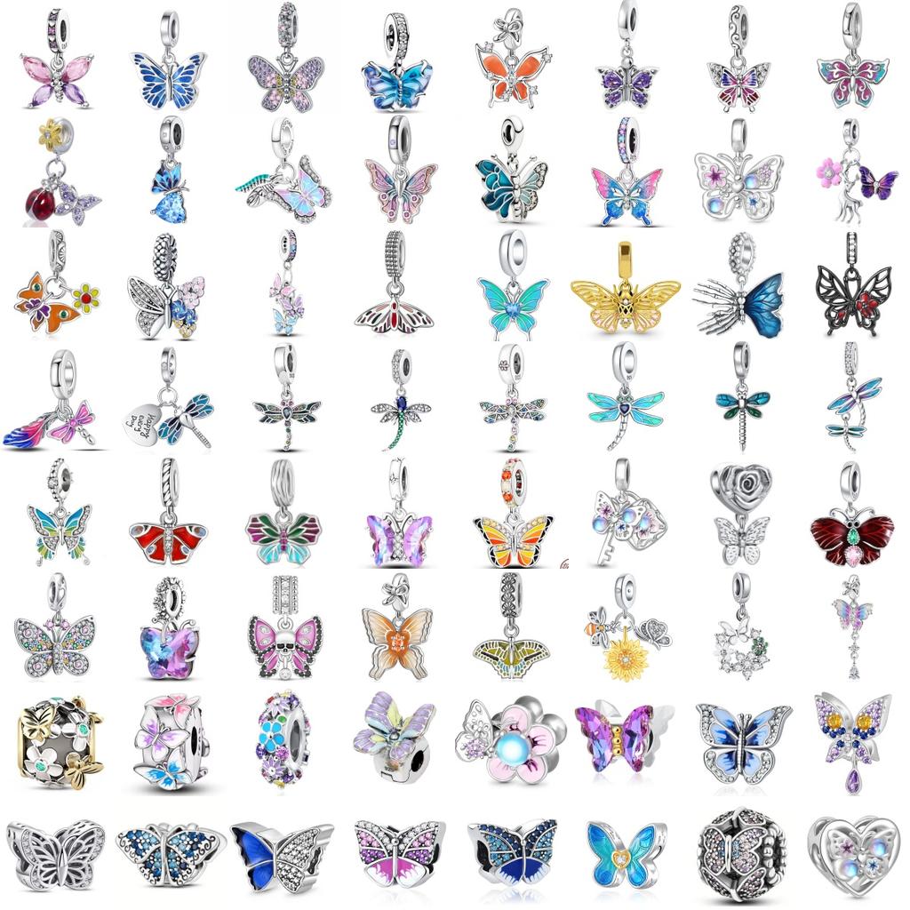 New Inoriginal Copper Variegated Exquisite Butterfly Series Charm Fit Bracelet Necklace Diy Women Jewelry Gift