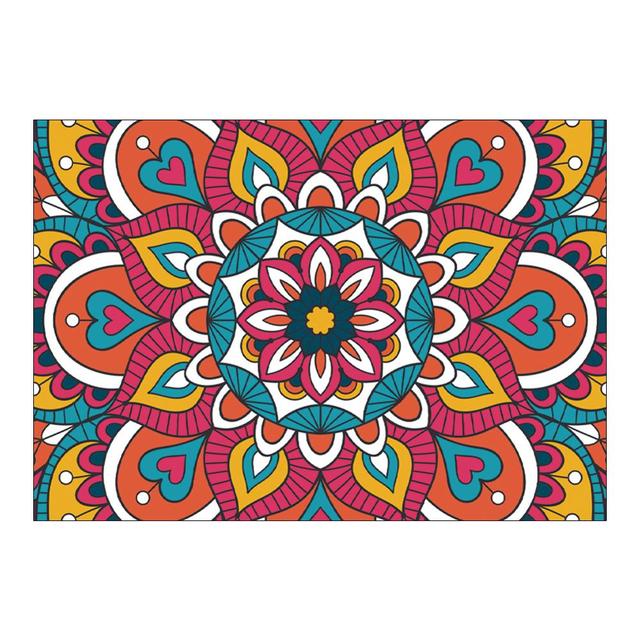 Entrance Door Bohemian Mandala Pattern Carpet Non -Slip Bath Mat Soft Living Room Bedroom Decorative Carpet Mat For Children