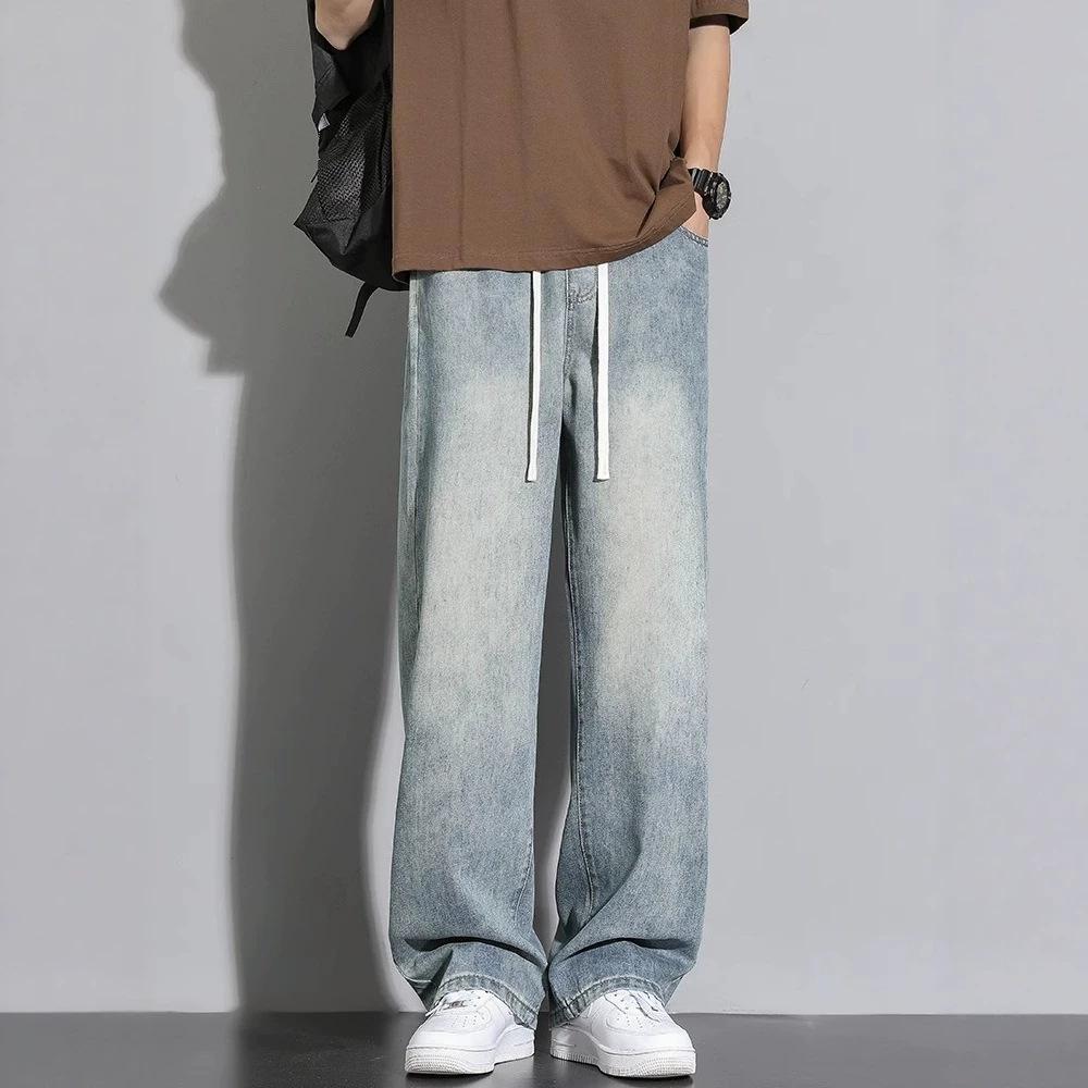Jeans Men's American Boys Loose Straight Pants Men's New Versatile Wide Leg Casual Long Pants Men's Clothing