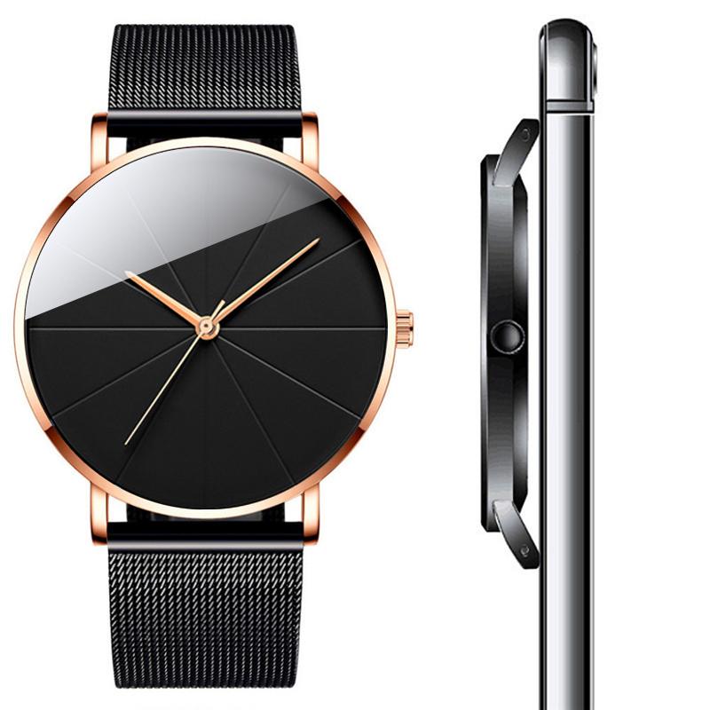 Fashion Women Luxury Watches Ultra-Thin Women'S Watch Business Watch Women Luxury Rose Gold Mesh Stainless Steel Women'S Watches Female Clock