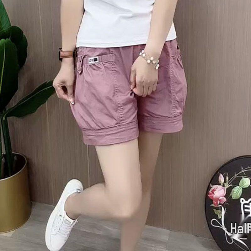 2026 Women's High Waist Slimming Cargo Shorts - Summer Style, Versatile, Elastic, Casual Hot Pants