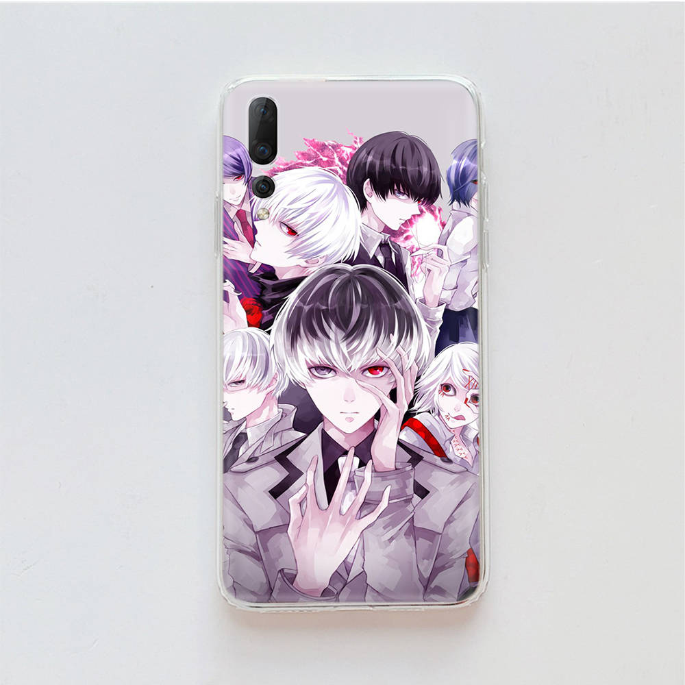 Transparente Hülle für Samsung A04 A14 A23 M33 M53 Realme 10 9 C35 C55 VIVO X80 Infinix Hot 30 Note 11 Tecno Spark 8P Pro W-53 Tokyo Ghoul