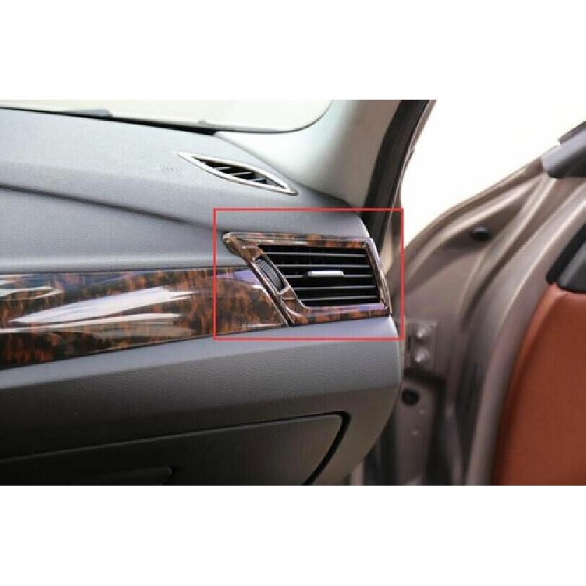 Cover Trim Console L&R Air Outlet Vent For BMW X1 E84 2010-2015 Agate Wood Grain