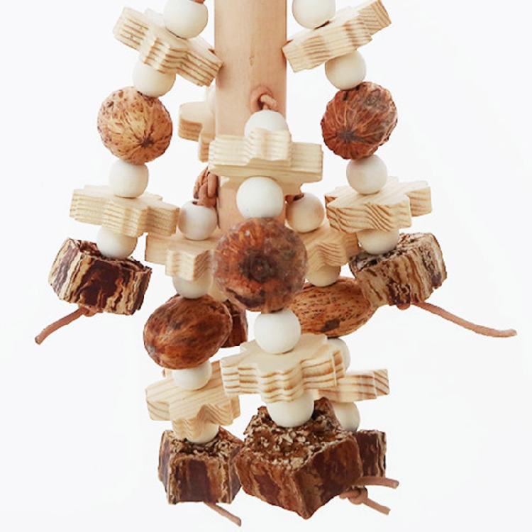 Parrot Chewing Toy Wood Blocks Bird Cage Bite Toys for Cockatiel Canary Lovebird