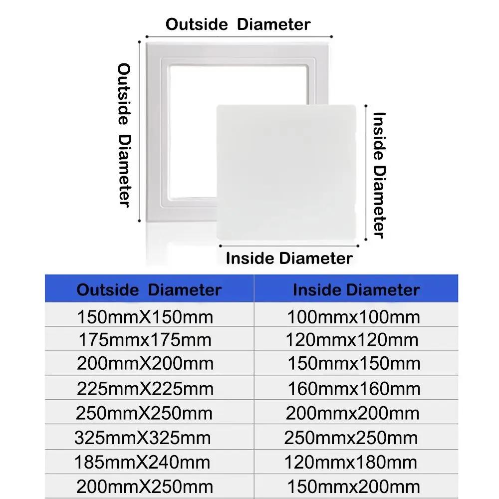 Samoprzylepny Panel Dostępowy Drzwi Białe Usuwalna Klapka Otwierająca Płyta Pokrywy Plastik ABS Pokrywa Klapy Dostępu Drzwi Ściana Sufit