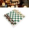 Chess Board Game Set   PU Lther Chess Board Wooden Chess Pieces Portable Chess Set with Storage Bag