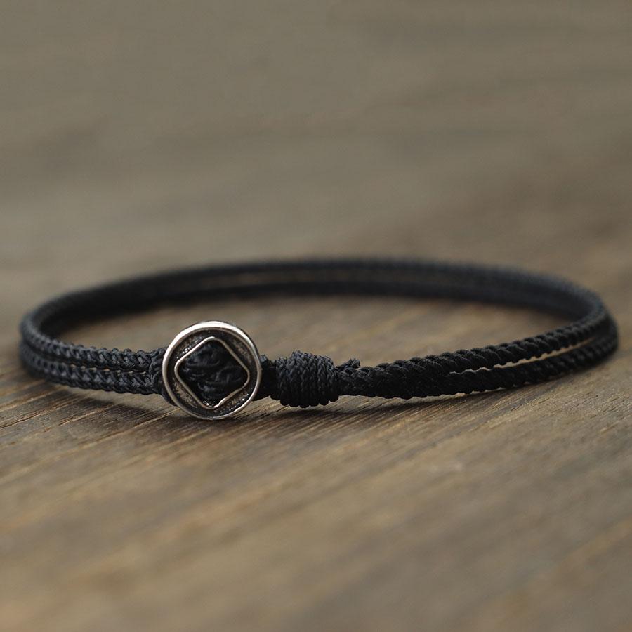 Ethnic 2mm Thin Rope Bracelet Handmade Weaven Nautical Wrap String Braclet for Men Women Leisure Accessories Lucky Amulet