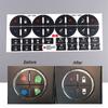Universal Automotive Interior Button Decals Car Button Repair Stickers Car A/C Radio Stickers Vehicle Repairing Sticker