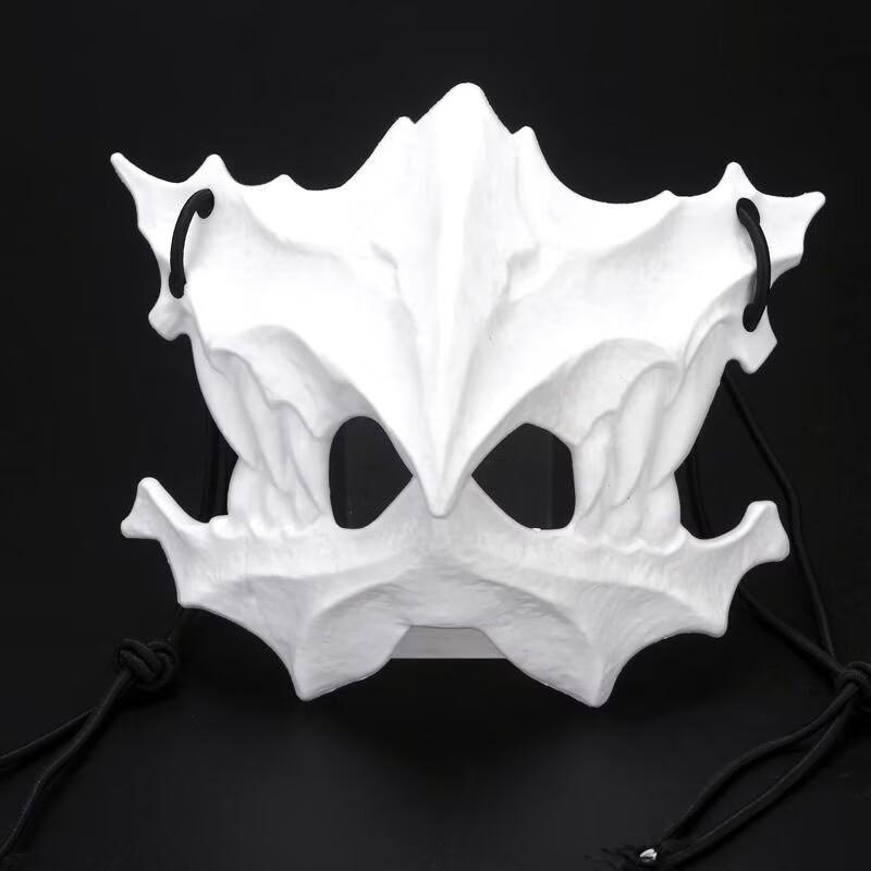 Halloween Halbgesichtsmaske - Schwarzer Tiger Yaksha Tengu Werwolf Cosplay