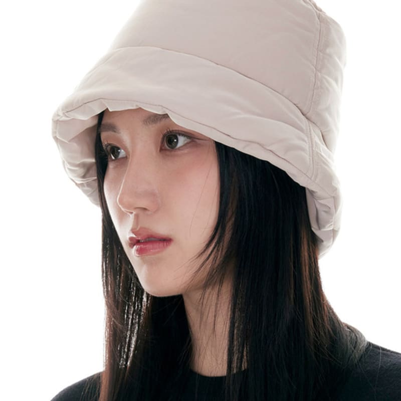 

LUOESPAC Solid Padded Bucket Hat (Light Beige) 60