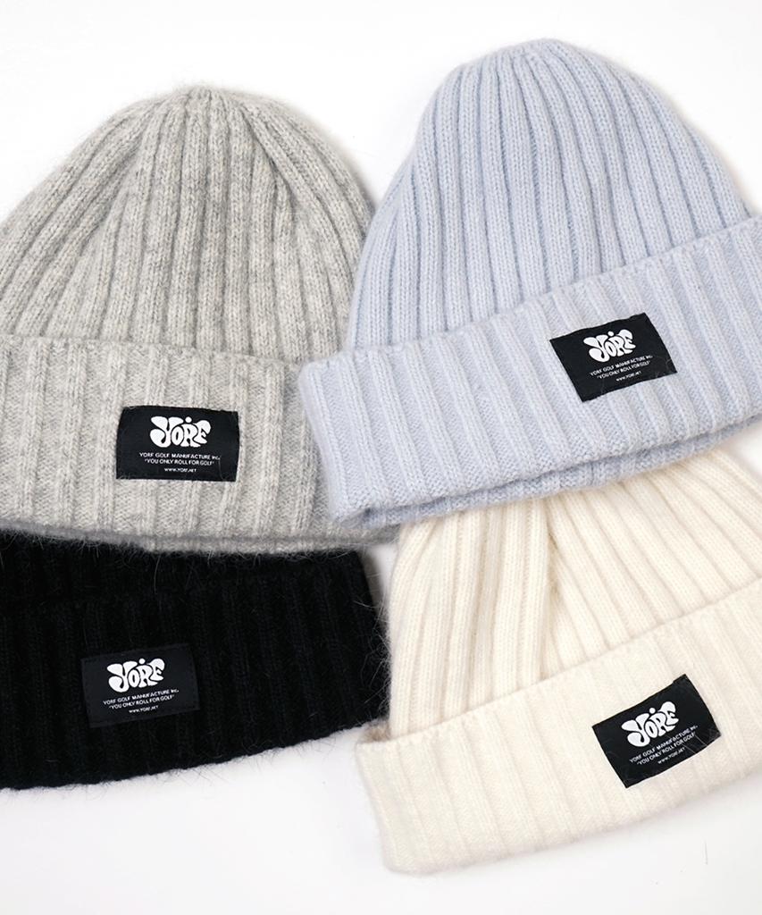 YORF 22 Aw Angora Wool Short Beanie White