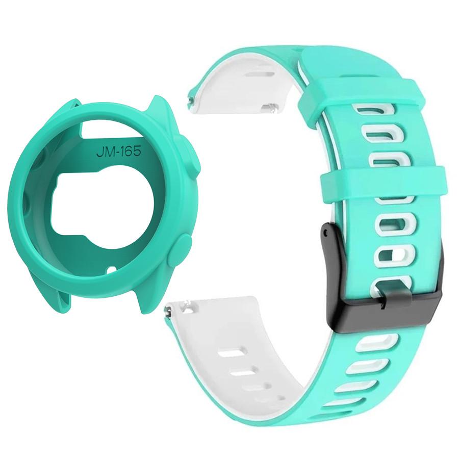 Silikonowe Etui+Pasek Do Garmin Forerunner 165 Miękki Sportowy Pasek do Zegarka Opaska na Nadgarstek Do Garmin Forerunner 165 Pokrowiec Ochronny