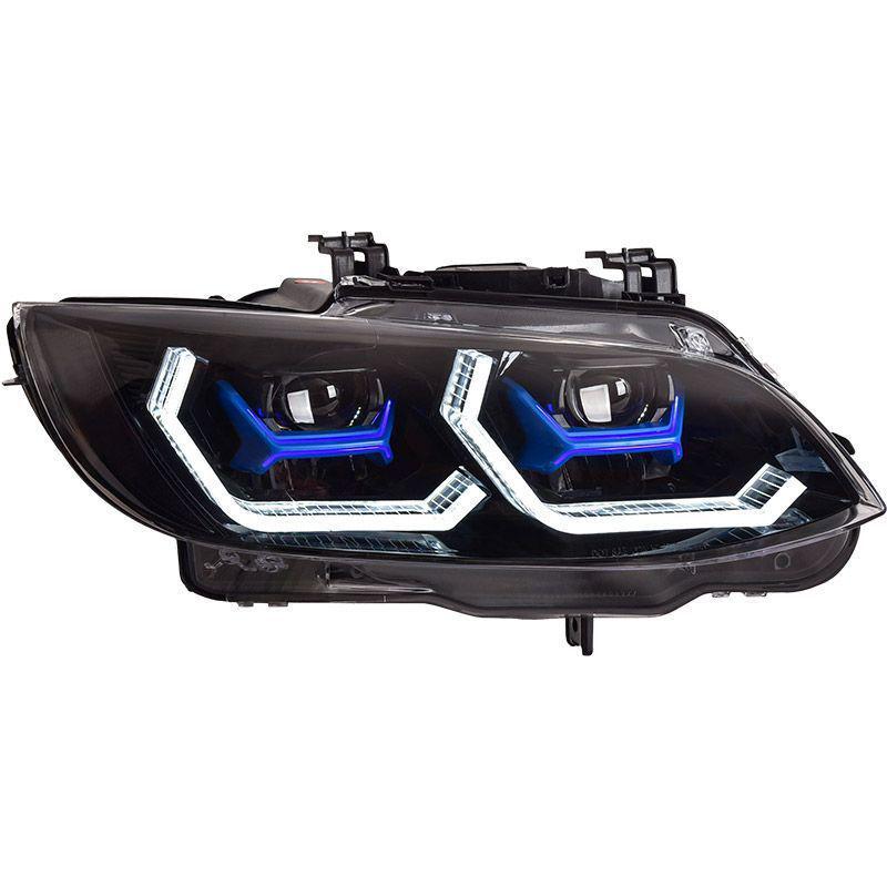 

Compatible with 07-13 BMW 3 Series E92 E93 M3 Headlight Assembly, LED Projector, DRL, Turn Signals. 10-13 Dynamic Decoding Version (Pair)