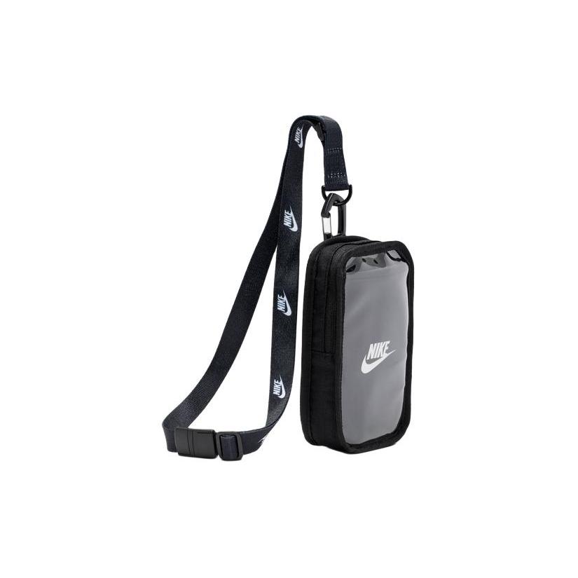 New Nike Club Polyester Polyurethane One Shoulder Crossbody Cell Phone Pouch Regular Unisex Black HF3595-091