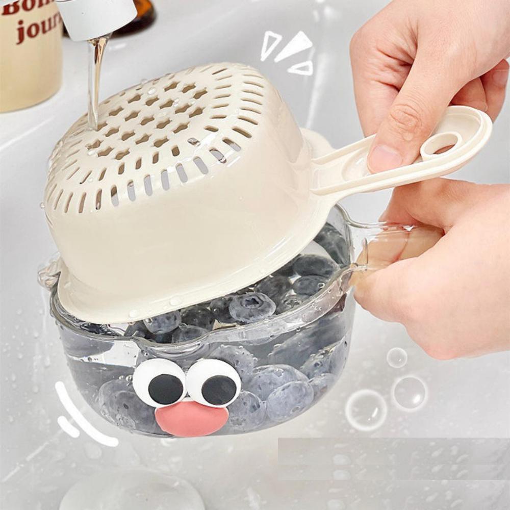 Multifunctional Double-Layer Drainage Basket Draining Bowl Vegetable Washing Basin Fruit Washing Basket Mini Blueberry