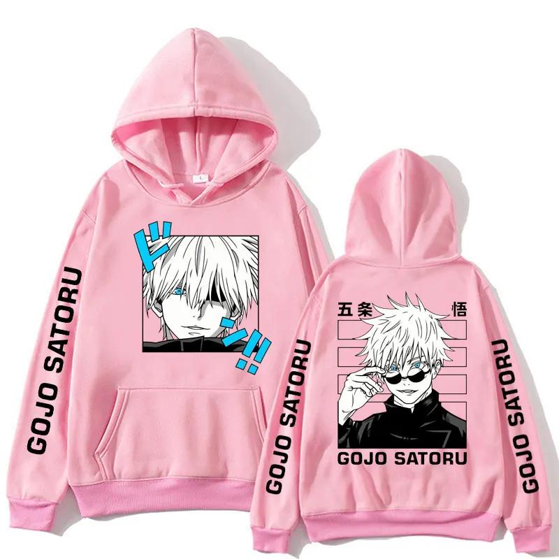 Jujutsu Kaisen Anime Klær Satoru Gojo Anime Genser Høst Fleece Manga Hettegensere Løs Harajuku Herre Streetwear