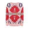 QICED Contrast Color Women's Knitwear Autumn Winter Christmas Long Sleeve Sweater Women