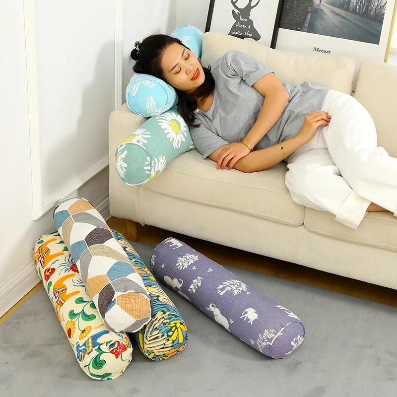 Pure Cotton Long Pillow Large Cylindrical Printing Removable and Washable To Sleep with You Clamp Leg Pillow Bed Cushion Gift