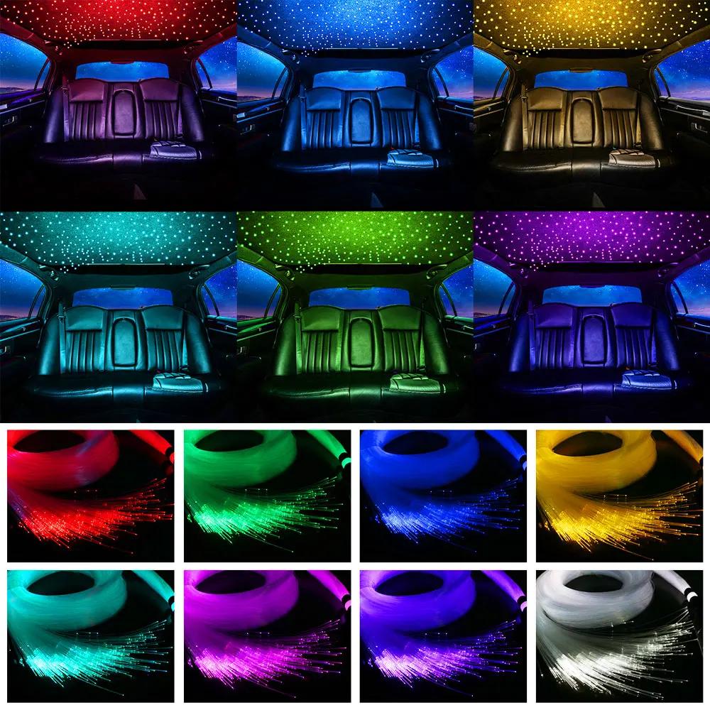 Twinkle RGBW Starry Sky Fiber Optic Smart APPController Car Star Ceiling Light 900~1100pcs for Car Roof Star Optical Fiber Light