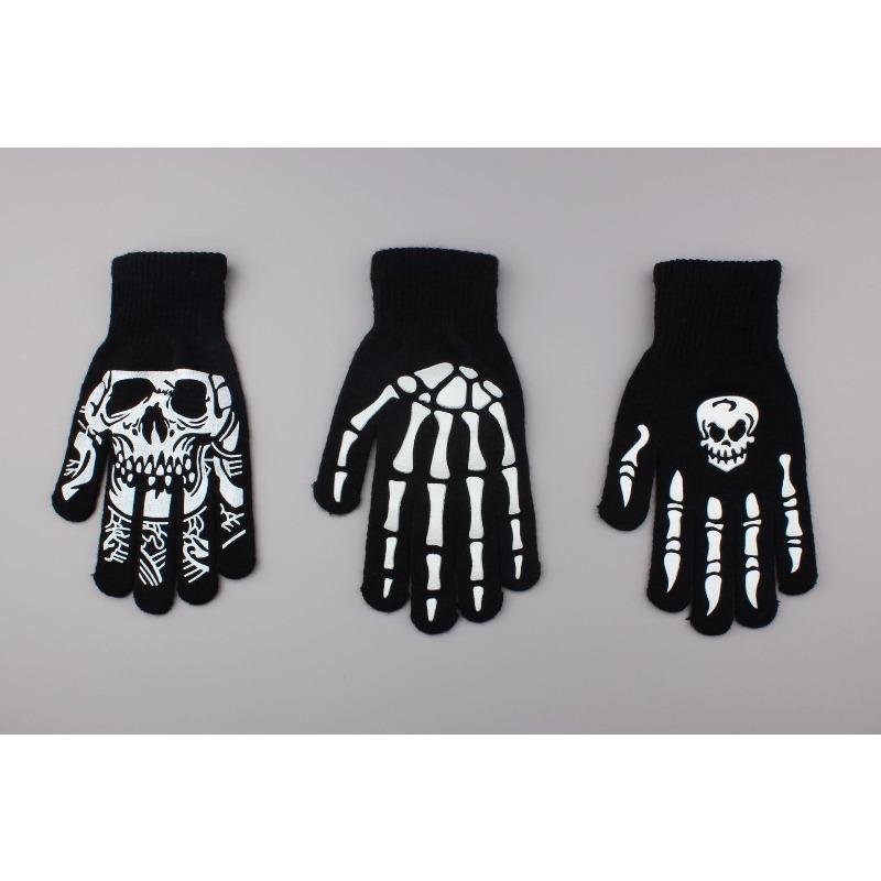 Mary Halloween decoration gloves knitting ghost claw skeleton gloves
