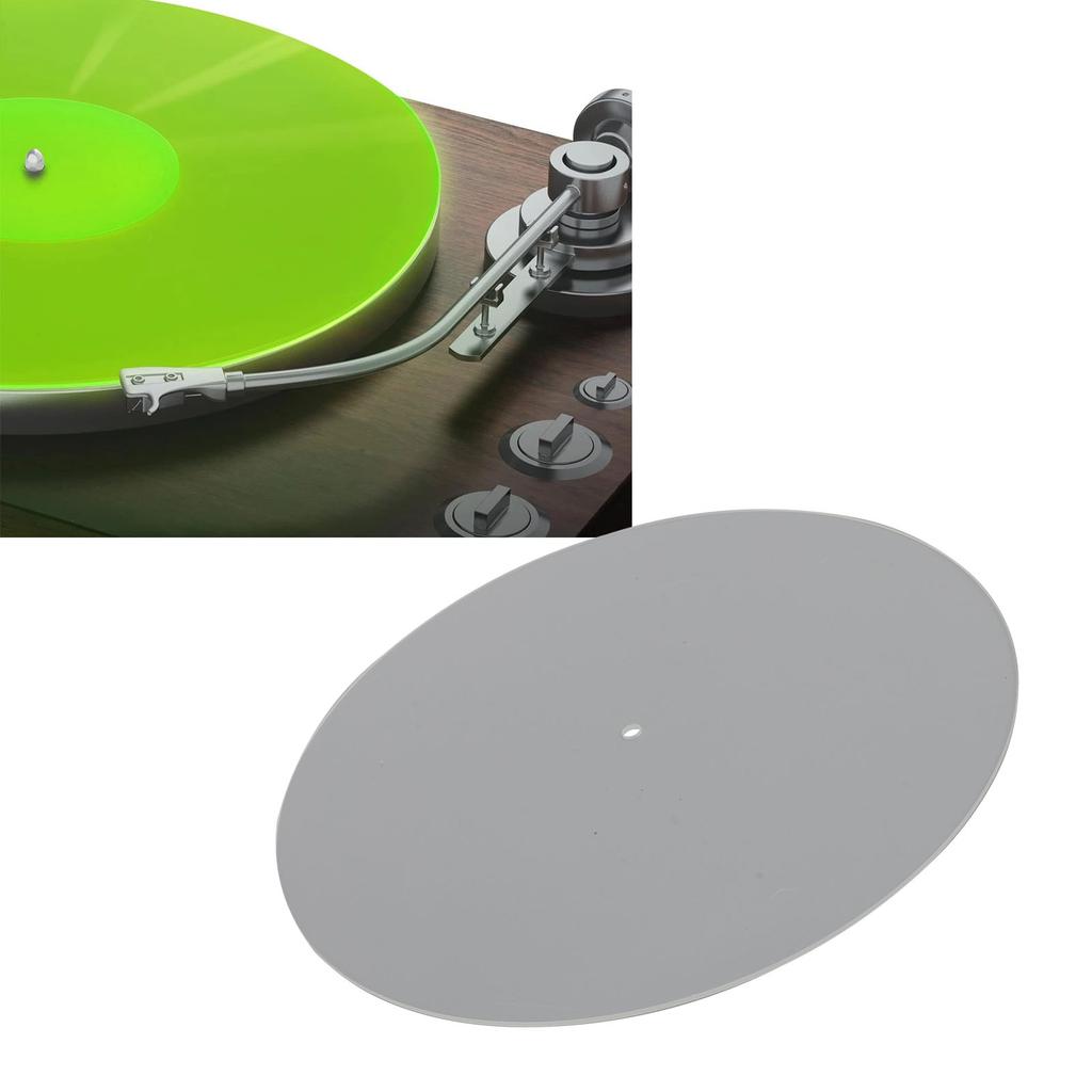 Acrylic Turntable Mat Reduce Noise Improved Sound Quality Anti Static Slipmat for Records 12in