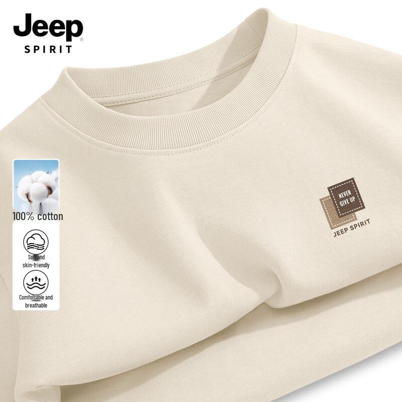 JEEP SPIRIT Men's Long-Sleeve Cotton T-Shirt