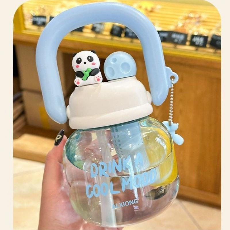 High-value portable sports straw cup, new student cup with tea compartment