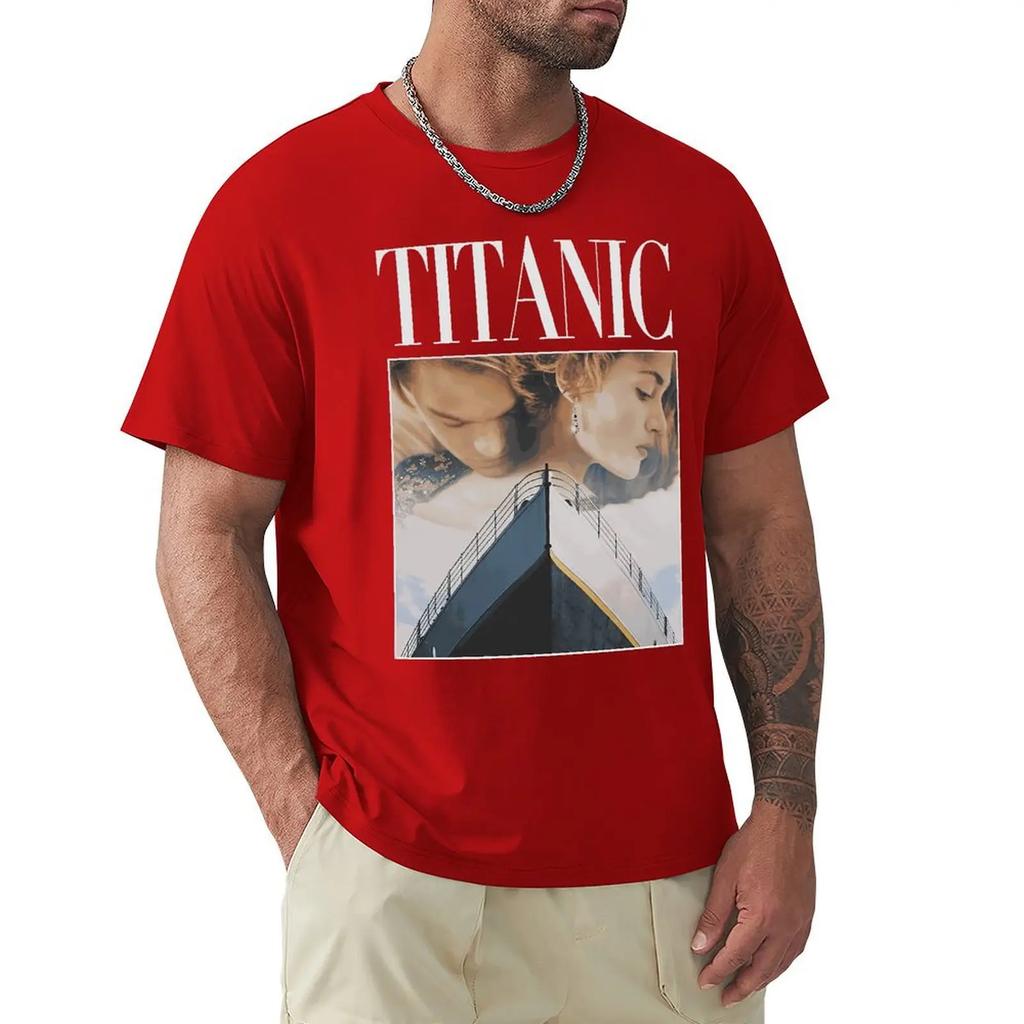 Titanic T Shirts Unisex Black Leonardo DiCaprio Kate Winslet Tee Vintage TShirts Mens Womens Throwback Homage T-Shirt Funny Gift