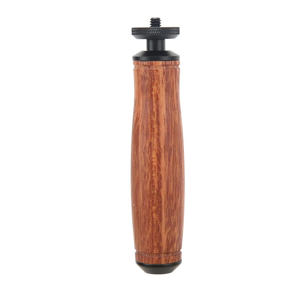 Camera Handle Grip Support Mount Handheld Wooden Handle Grip Mini Ball Head with 1 4 Inch Screw Hole for Camera Motion