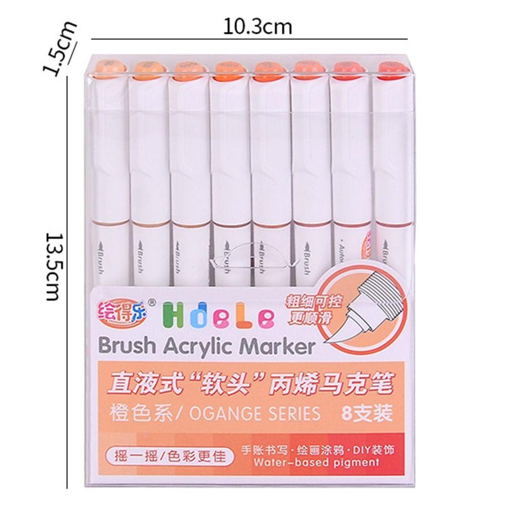 Quick-Drying Acrylic Marker Pen Softhead Art Watercolor Pen Straight Liquid Marker  Calligraphy