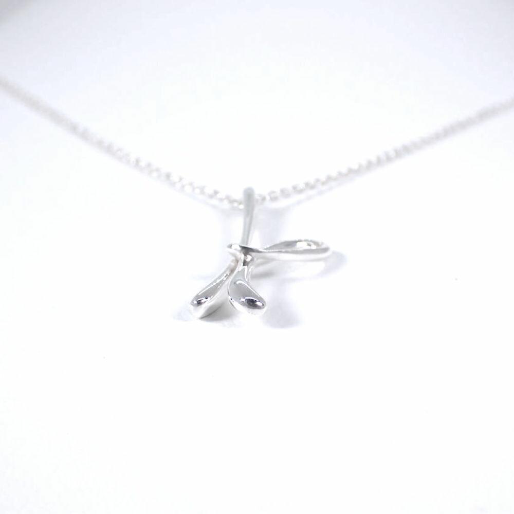 [Used] TIFFANY 925 Initial K Pendant Necklace j7-4