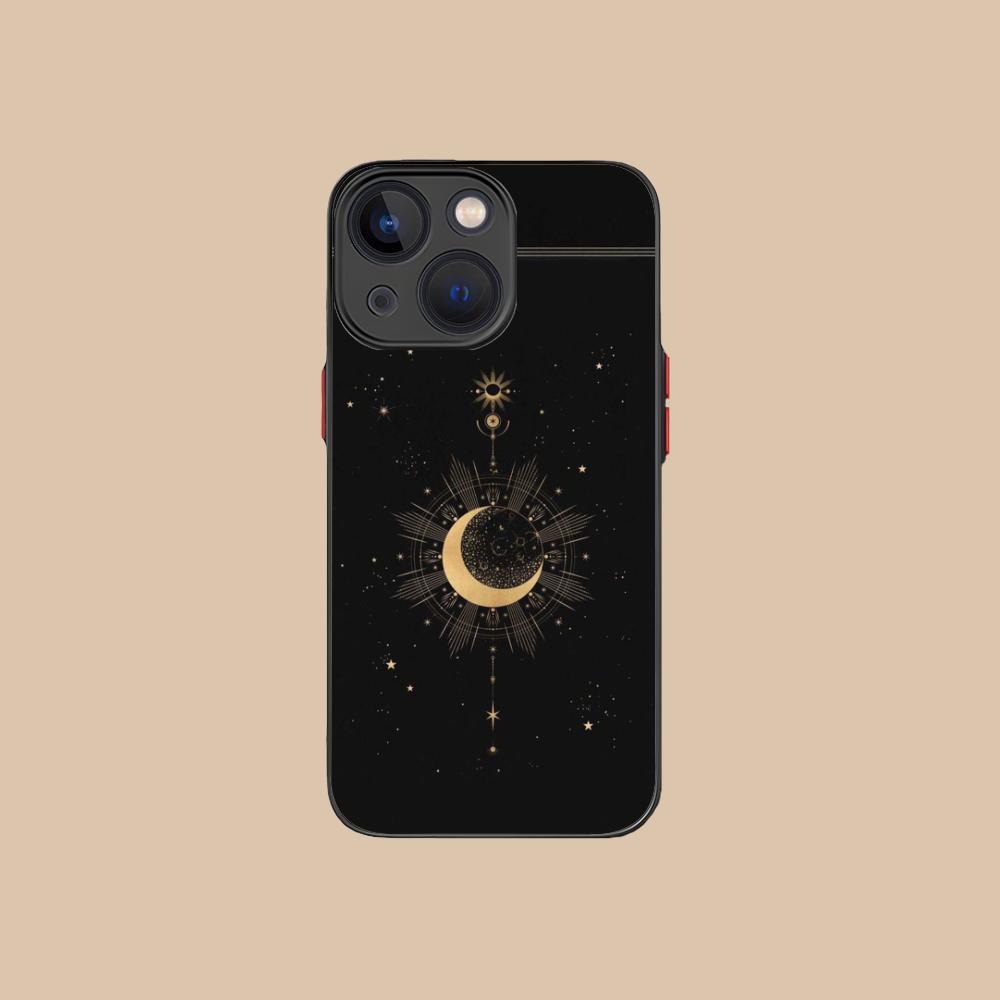 Sun Moon Mobile Cell Phone Case for iPhone 17 16 15 14 13 12 11 X XR XS 8 7 Air Pro Max Plus Mini Colorful Silicone Cover Luxury