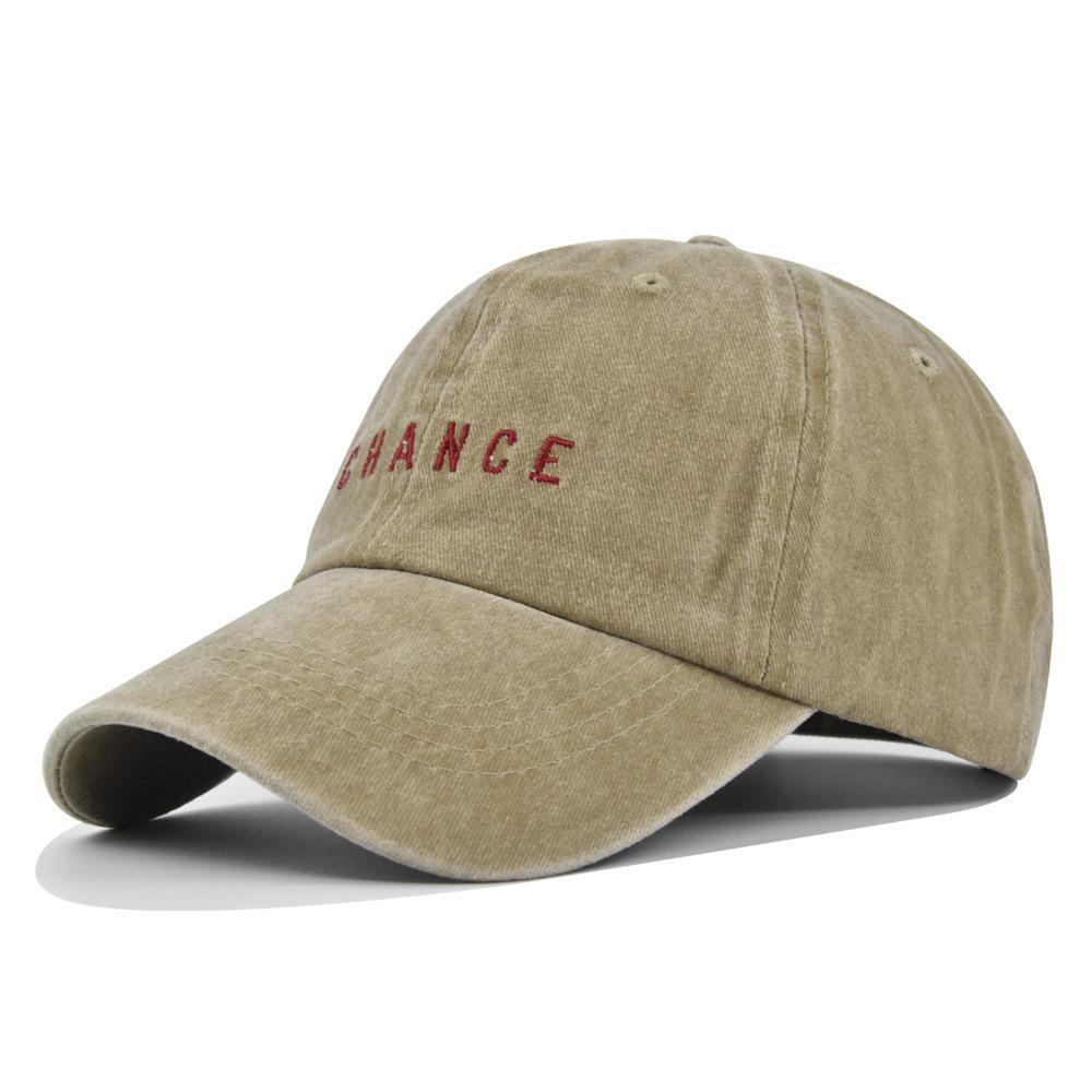Duck Tongue Hat Chance Letter Embroidered Baseball Hat Washed Old Sun Visor Hat