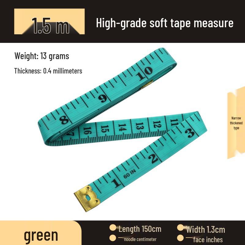 PVC Fiberglass Soft Tape Measure - 1.5m, 2m, 3m Tailor's Measuring Tape