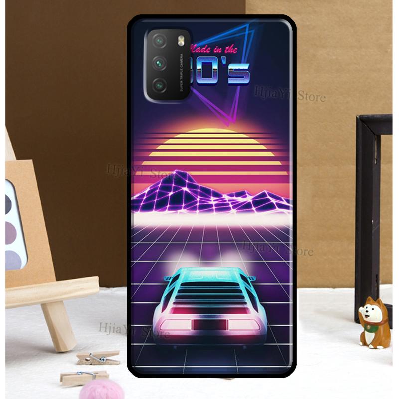 Neon Retrowave 80s vintage art Case For POCO F3 M4 M3 X4 GT X3 Pro Cover For Xiaomi Mi 12 Pro 12X Mi 11 Lite 10T 11T Pro