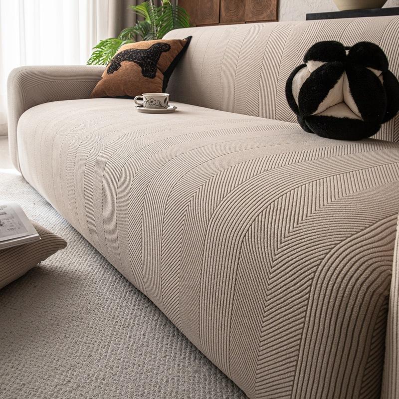 Polarfleece Einfacher Moderner Stil Sofabezug für Alle Jahreszeiten Neuer Verdickter Staubdichter Sofabezug Hochelastischer Sofabezug