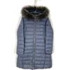 TATRAS LTA18A4635 ROBINIA Navy hooded reversible down coat with raccoon fur coat 3 NavyUsed